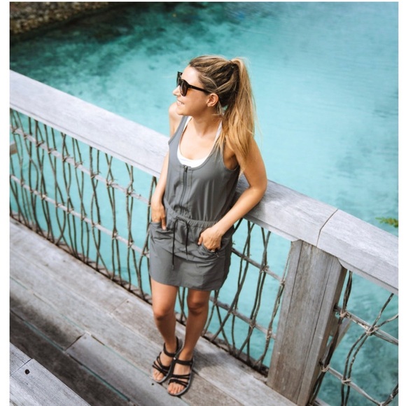 Athleta | Gray Expedition Athletic Shorts Skort Skirt Drawstring Dress 4 - Picture 2 of 13